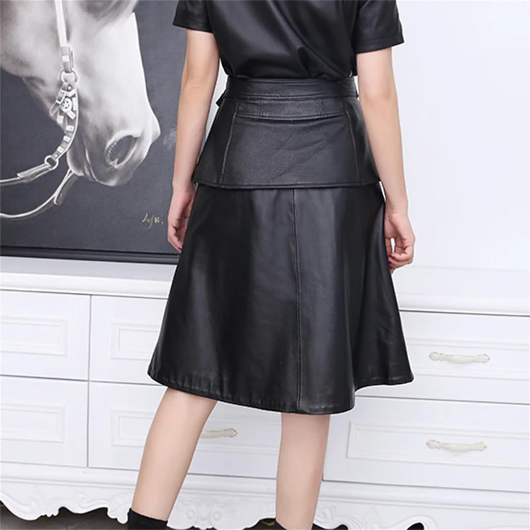 Women's Lambskin A-Line Skirt