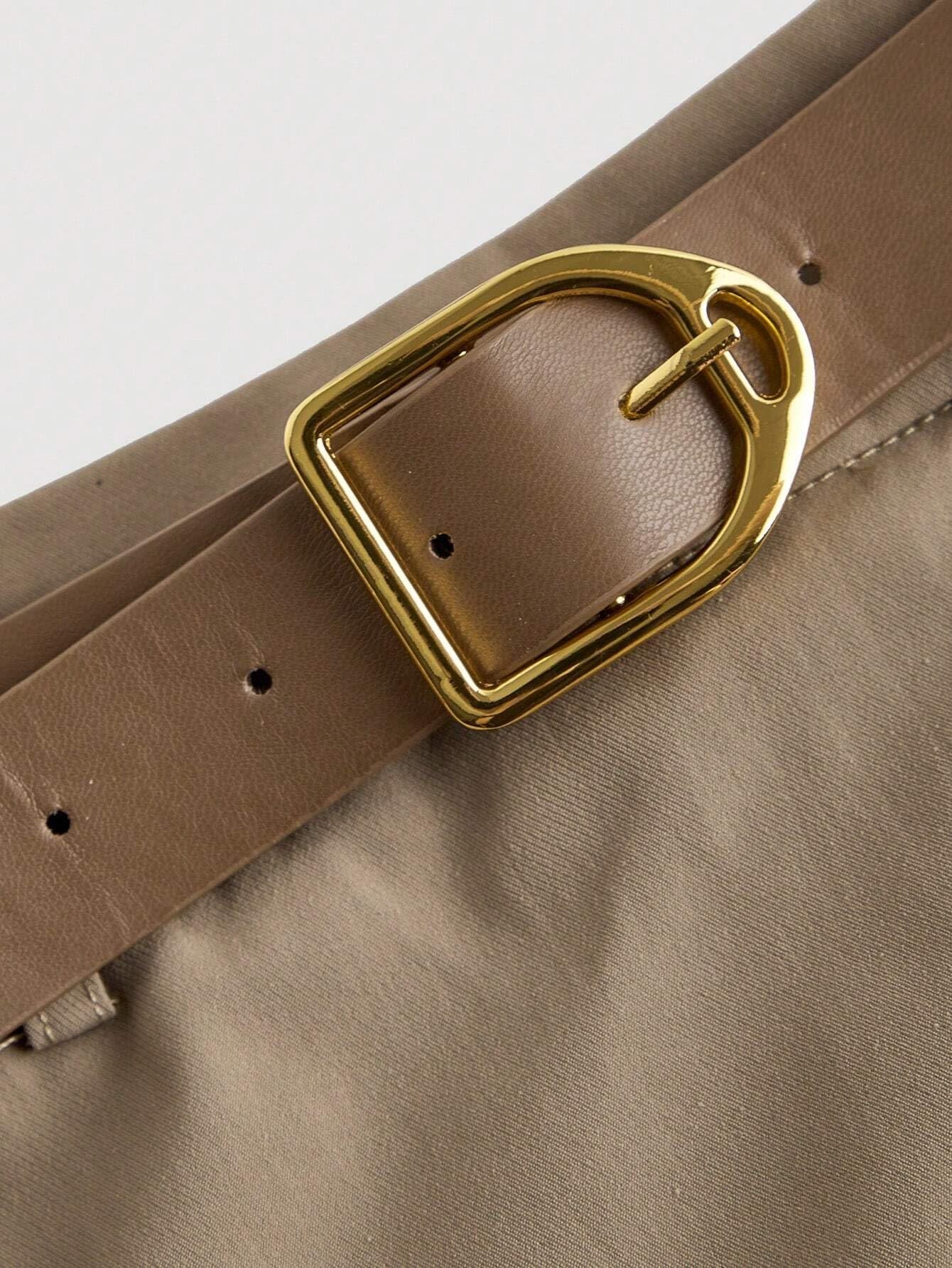 Women's Belted Front Strap Shorts