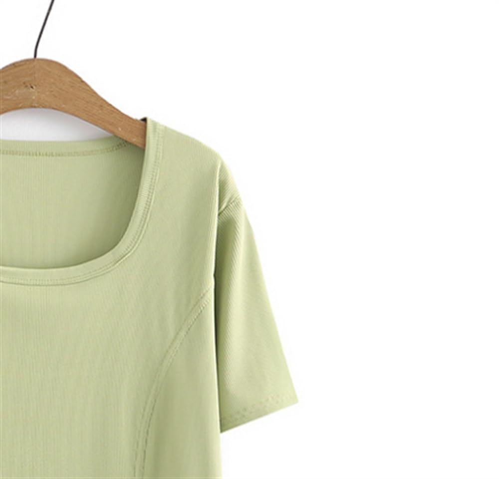 Women's Short Sleeve Square Neck Top