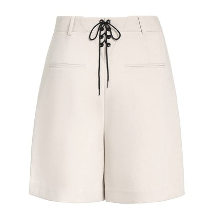 Women's High Waist Tie Back Shorts