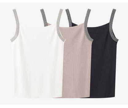 Women's Silk Wool Blend Sparkly Tank Top