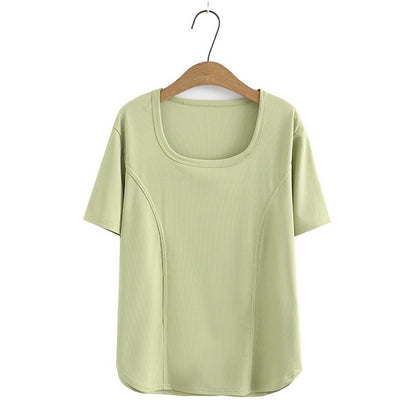 Women's Short Sleeve Square Neck Top