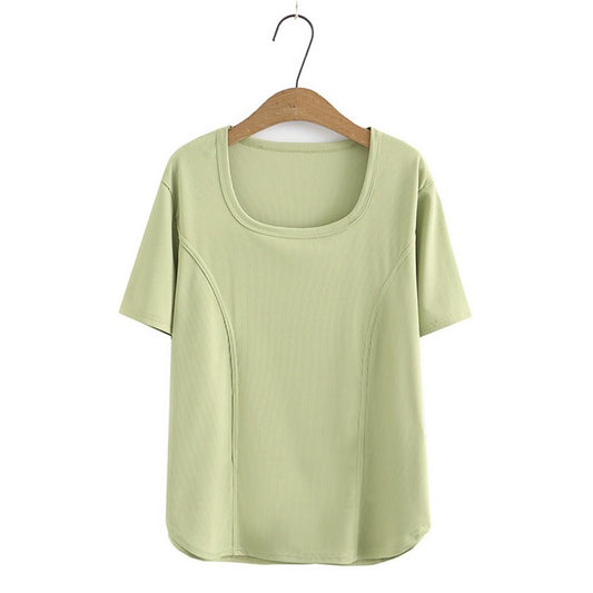 Women's Short Sleeve Square Neck Top