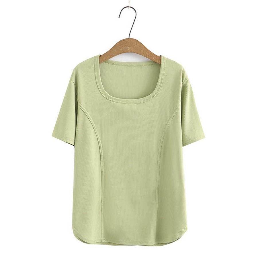 Women's Short Sleeve Square Neck Top