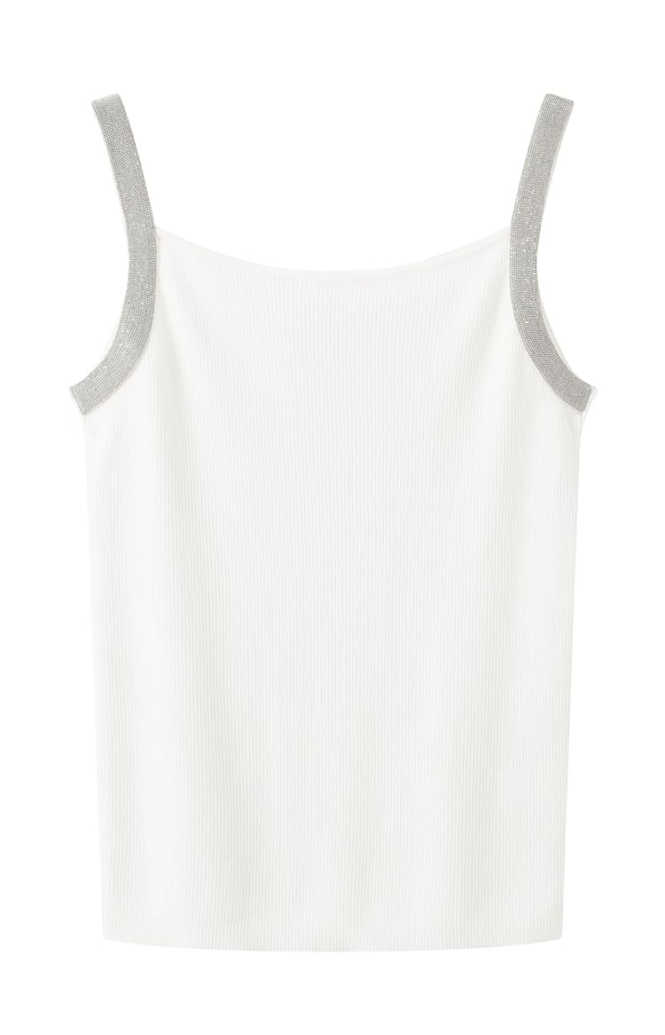 Women's Silk Wool Blend Sparkly Tank Top