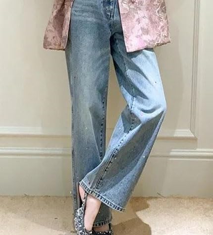 Women's High Waist Straight Leg Jeans