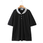 Women's Plus Size Short Sleeve Contrast Top