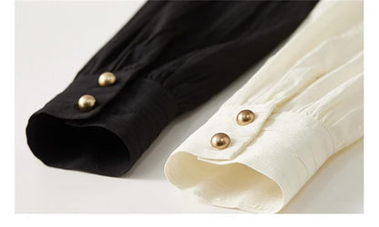 Women's Long Sleeve Stand Collar Blouse