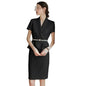 Women's Short Sleeve Ruffle Sheath Dress