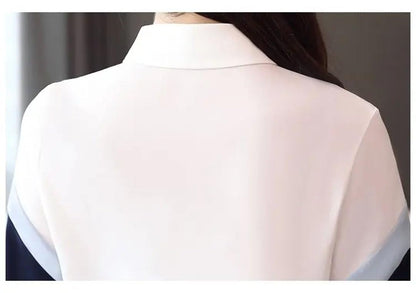 Women's Long Sleeve Polo Neck Blouse