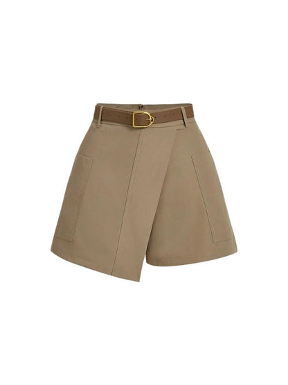 Women's Belted Front Strap Shorts