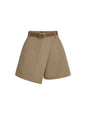 Women's Belted Front Strap Shorts