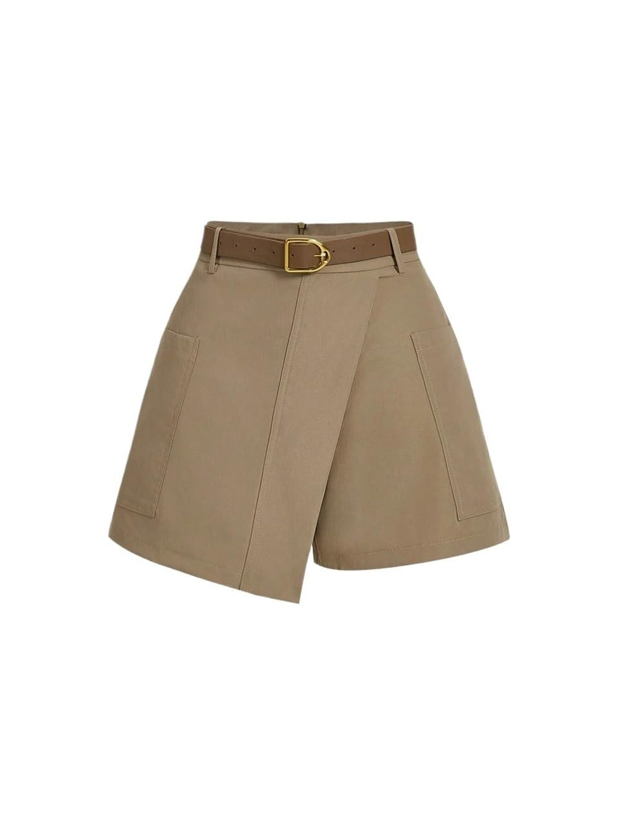Women's Belted Front Strap Shorts
