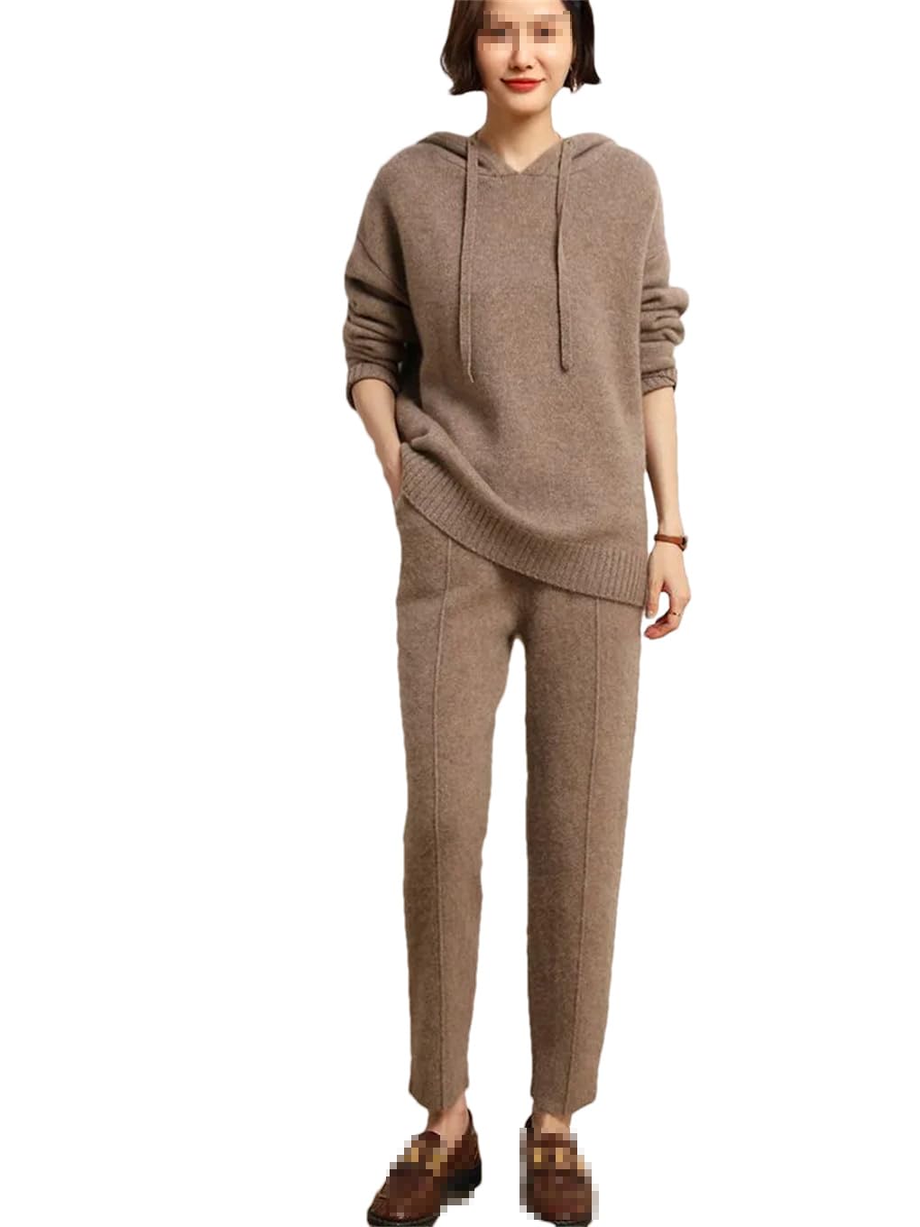 Women's Cashmere Sweater & Harem Pants Set
