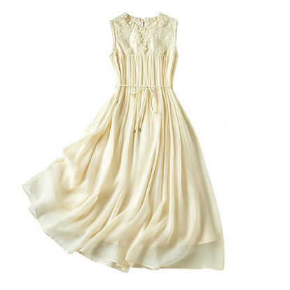 Women's Silk Sleeveless Summer Dress
