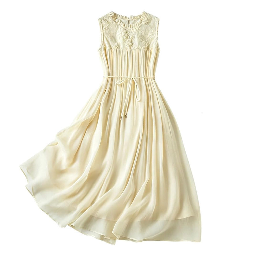 Women's Silk Sleeveless Summer Dress