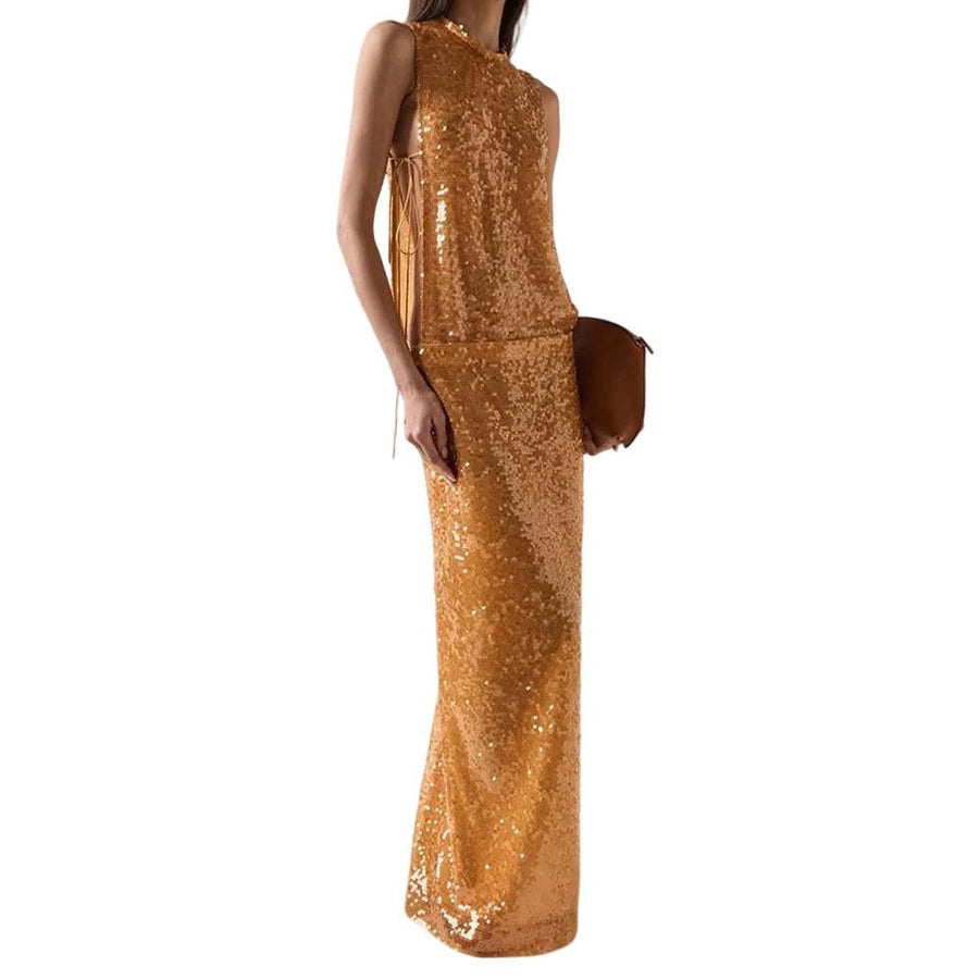 Women's Sleeveless Long Formal Gown