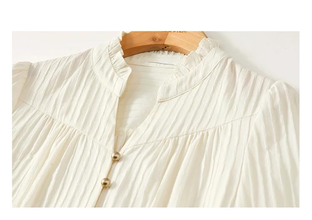 Women's Long Sleeve Stand Collar Blouse
