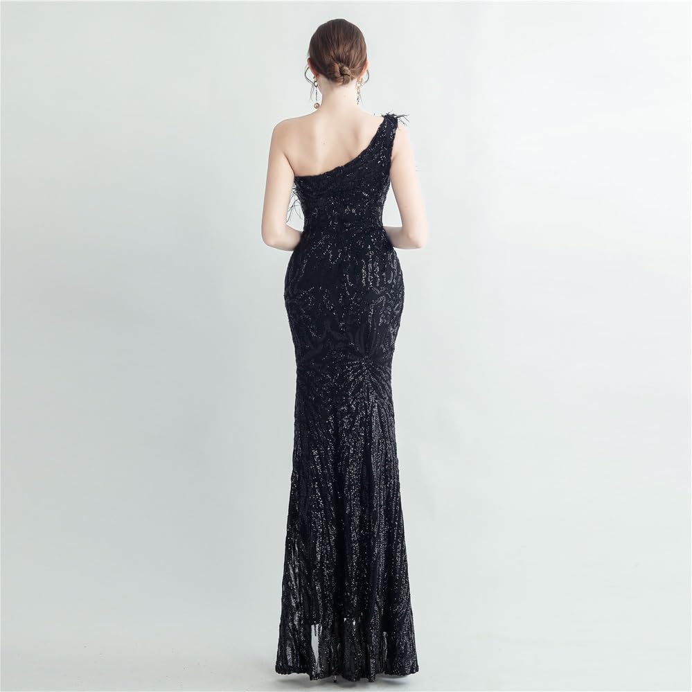 Women's Plus Size Sequined Evening Gown