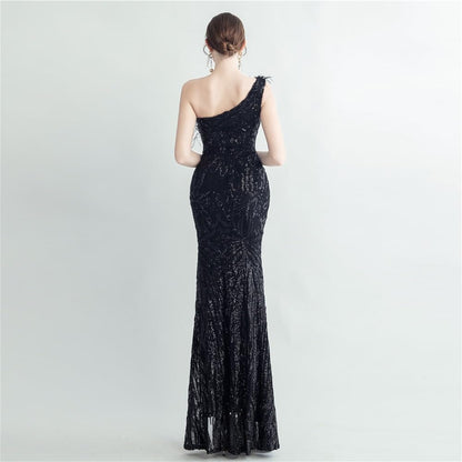 Women's Plus Size Sequined Evening Gown
