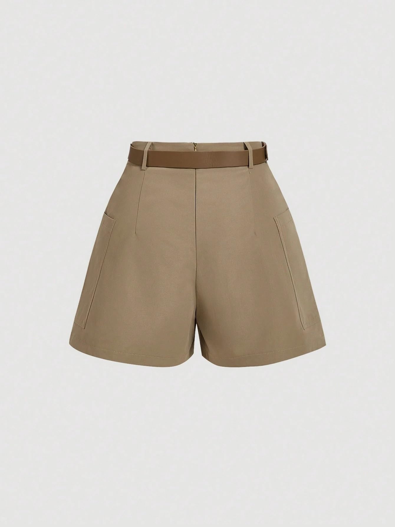 Women's Belted Front Strap Shorts