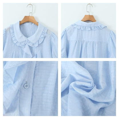 Women's Peter Pan Collar Chiffon Blouse