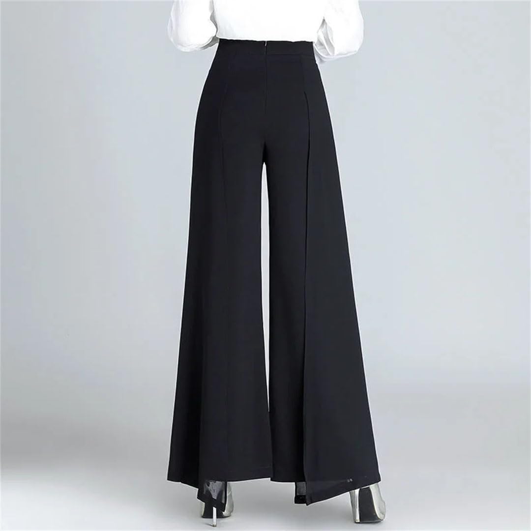 Women's High Waist Wide Leg Chiffon Pants