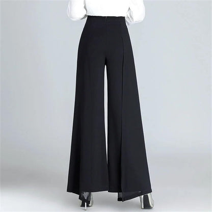 Women's High Waist Wide Leg Chiffon Pants