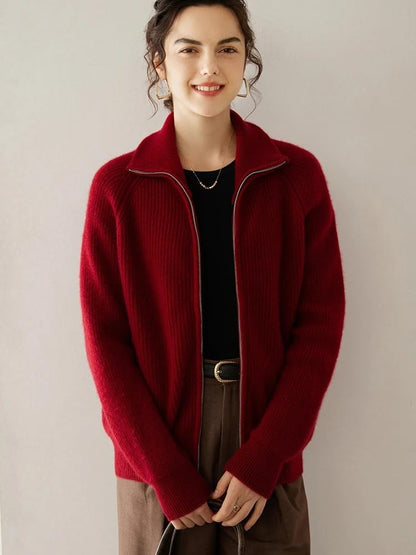 Women's Zip-Up Sweater Cardigan