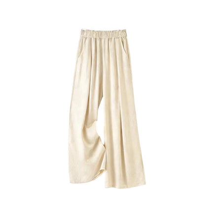 Women's Satin High Waist Wide Leg Pants