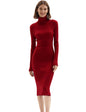 Women's Ribbed Slim Fit Knit Sweater Dress