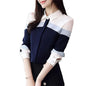 Women's Long Sleeve Polo Neck Blouse