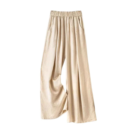 Women's Satin High Waist Wide Leg Pants