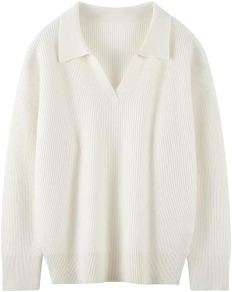 Women's Ribbed Polo Neck Sweater