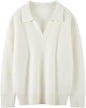 Women's Ribbed Polo Neck Sweater