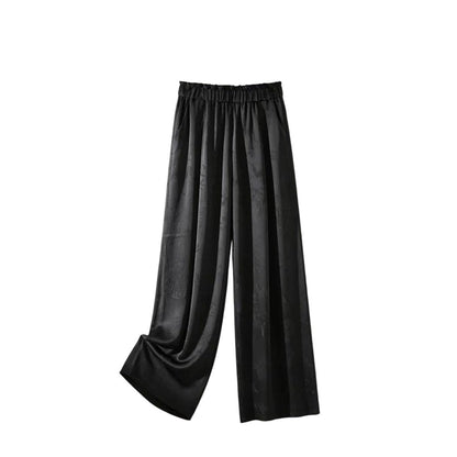 Women's Satin High Waist Wide Leg Pants