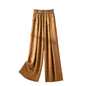 Women's Satin High Waist Wide Leg Pants
