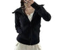 Women's Hooded Zipper Sweatshirt Jacket