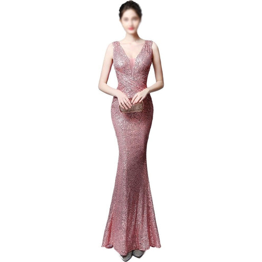 Women's Plus Size Sequined Evening Gown