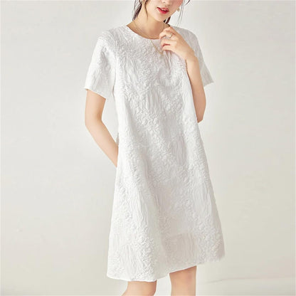 Women's Vintage Print Short Sleeve Dress