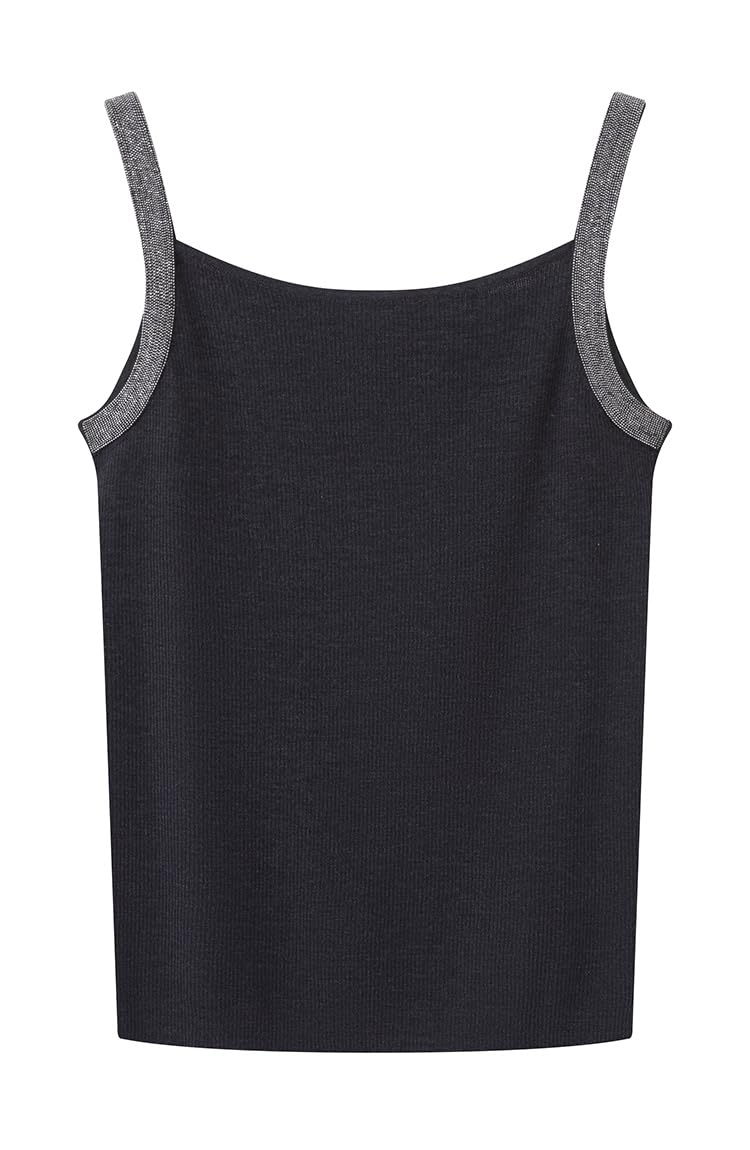 Women's Silk Wool Blend Sparkly Tank Top