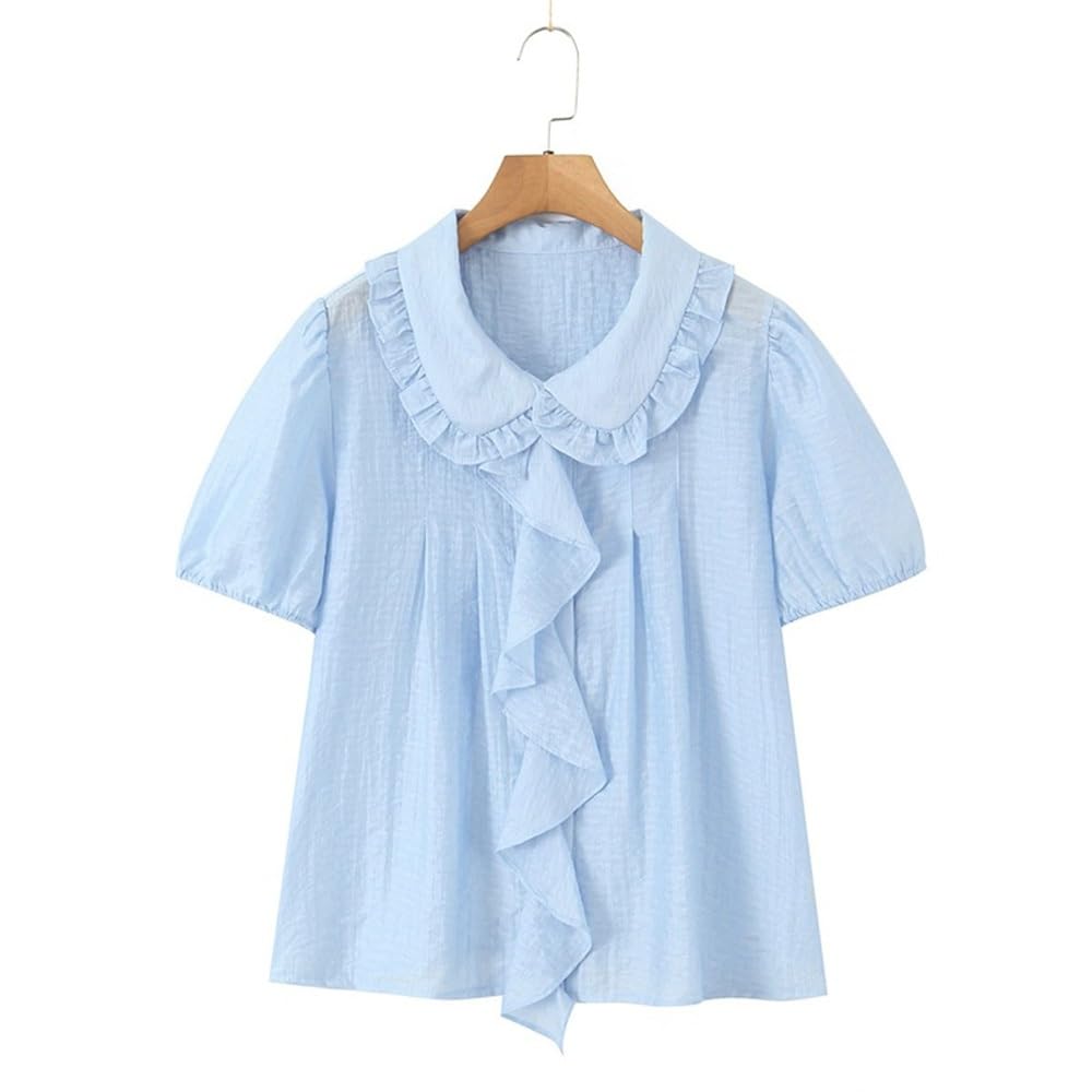 Women's Peter Pan Collar Chiffon Blouse