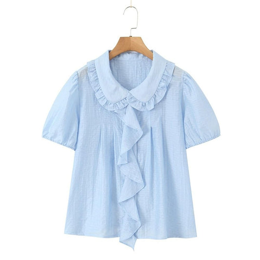 Women's Peter Pan Collar Chiffon Blouse