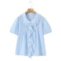Women's Peter Pan Collar Chiffon Blouse