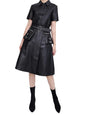 Women's Lambskin A-Line Skirt