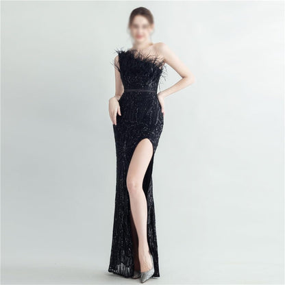 Women's Plus Size Sequined Evening Gown