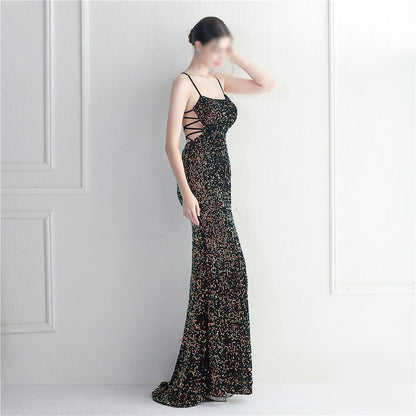 Women's Plus Size Sequined Evening Dress