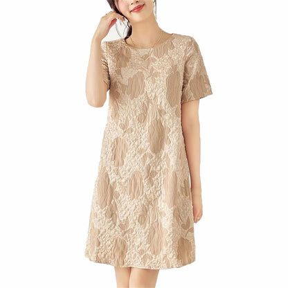 Women's Vintage Print Short Sleeve Dress