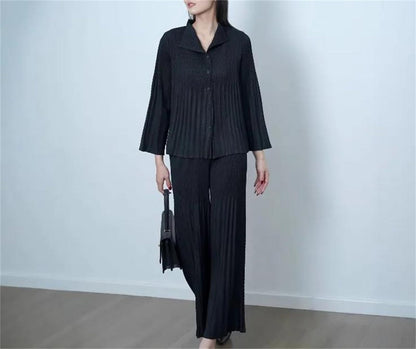 Women's Cardigan & Straight Pants Set