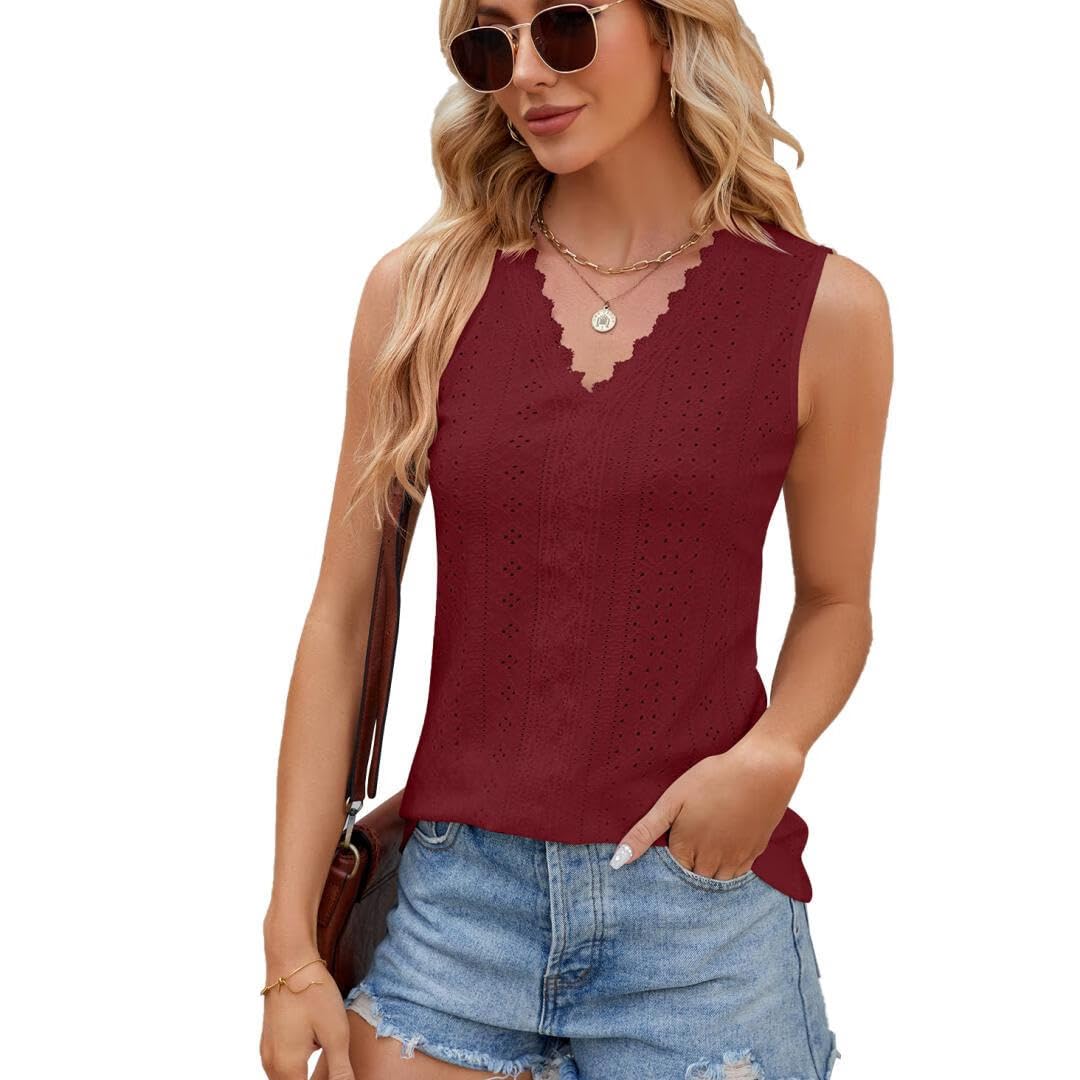 Women's Lace V-Neck Tank Top